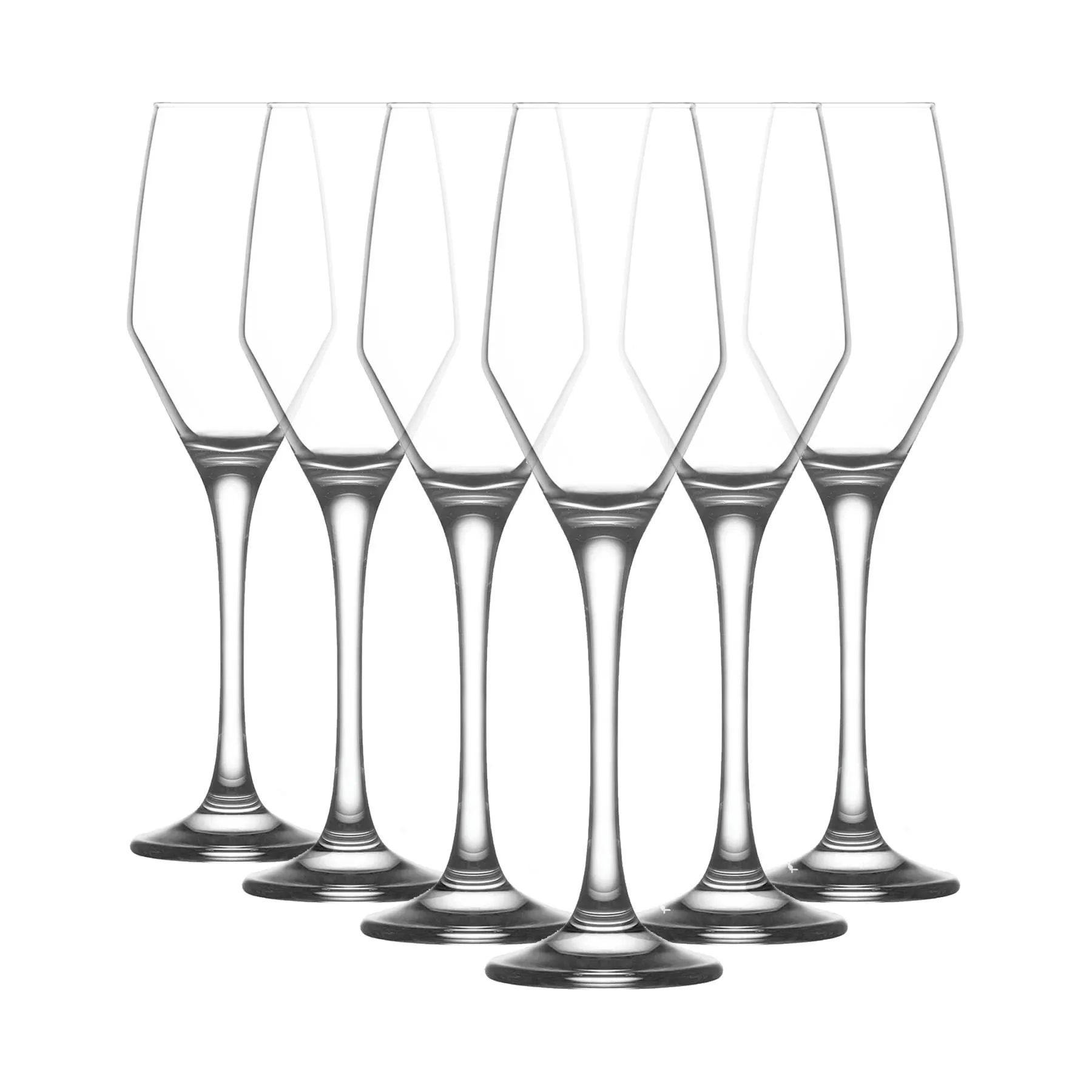 230ml Ella Glass Champagne Flutes - Pack of Six - By LAV