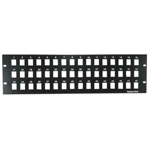 3U 19" 48Port Blank Panel for Keystone Jack