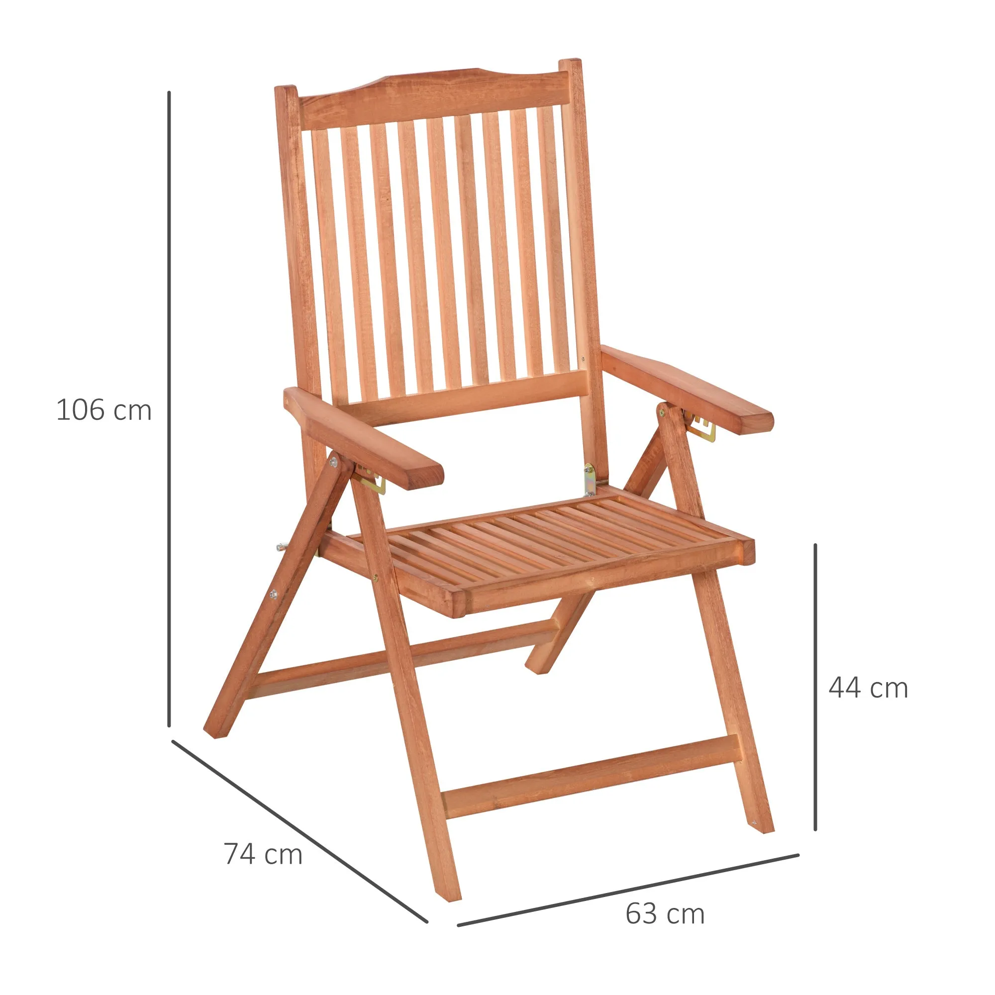 5-Position Acacia Wood Chair