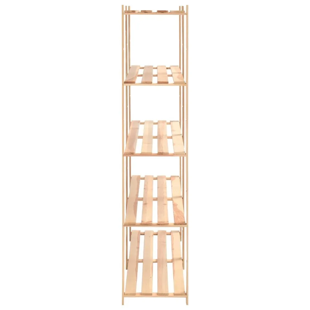 5-Tier Storage Rack Natural Wood 500 kg Support