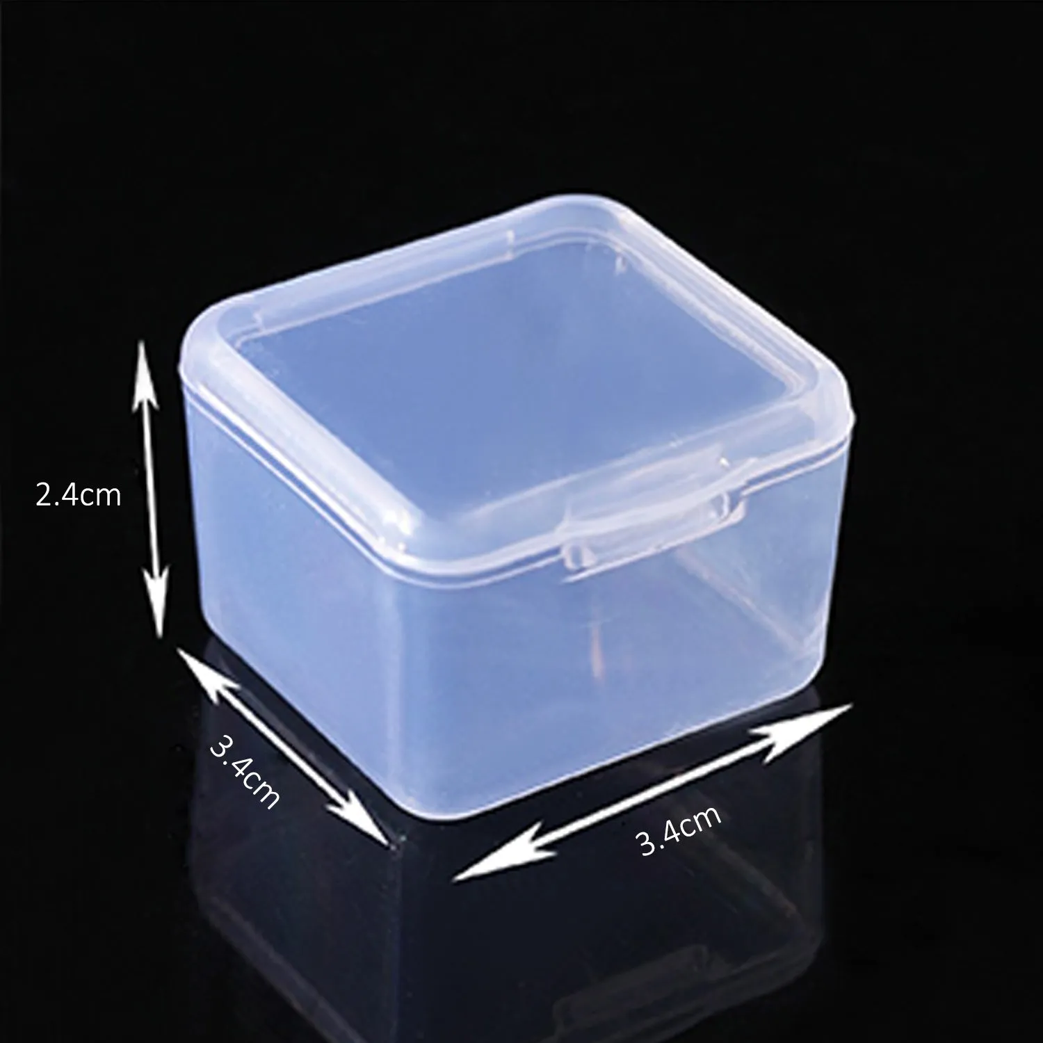 5.5, 4.5 & 3.4 cm Clear Storage Boxes Combo