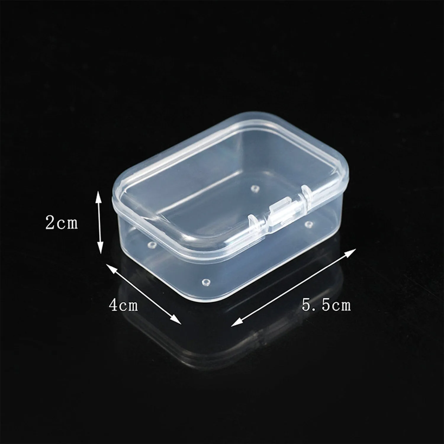 5.5, 4.5 & 3.4 cm Clear Storage Boxes Combo