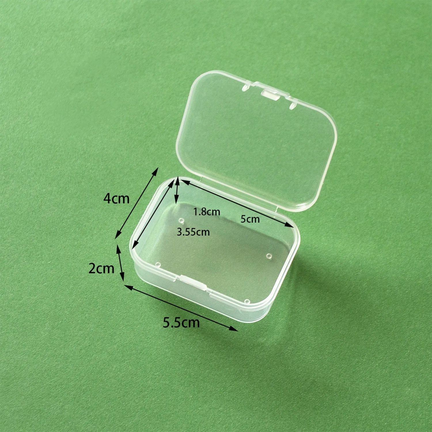 5.5, 4.5 & 3.4 cm Clear Storage Boxes Combo