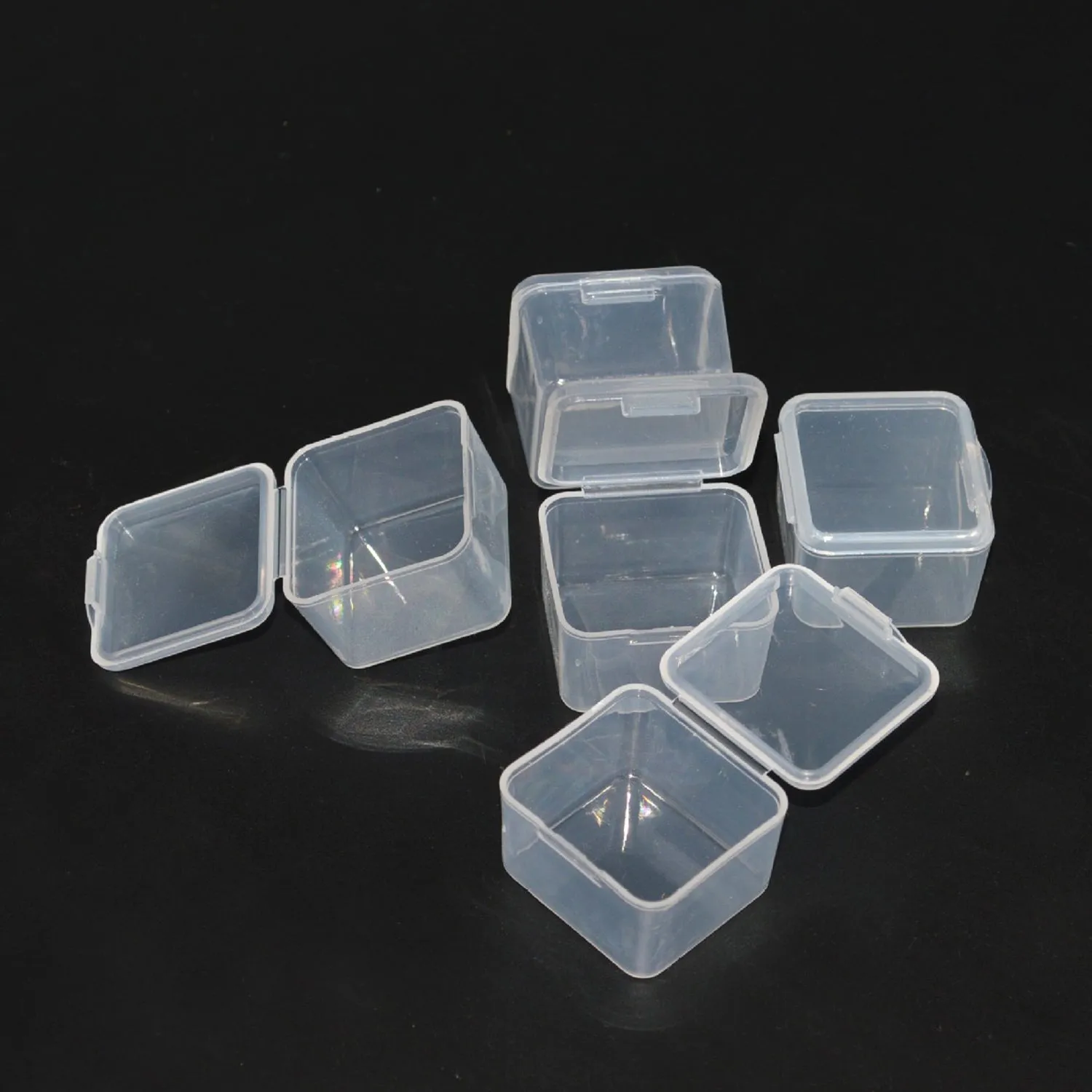 5.5, 4.5 & 3.4 cm Clear Storage Boxes Combo