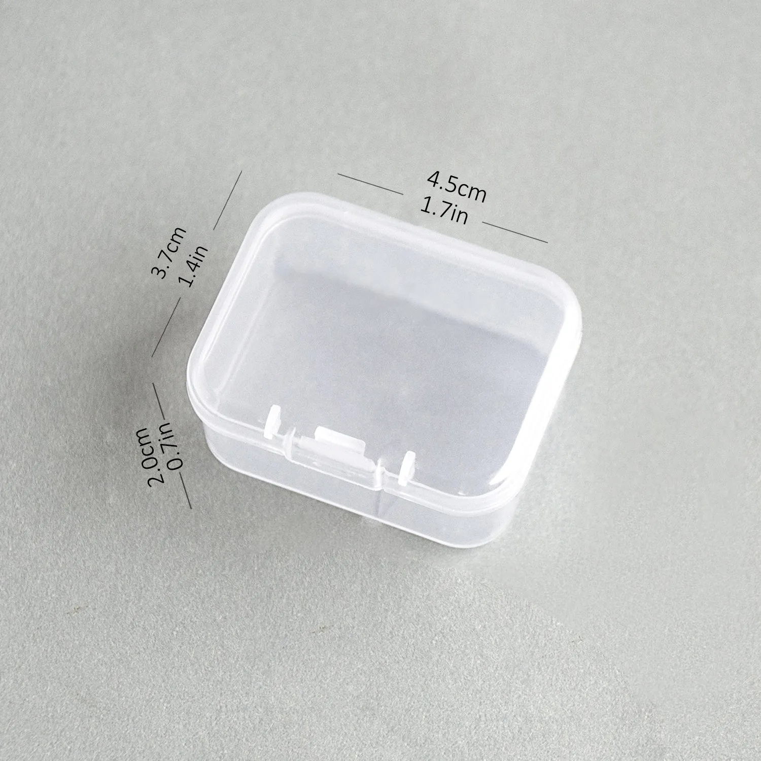 5.5, 4.5 & 3.4 cm Clear Storage Boxes Combo