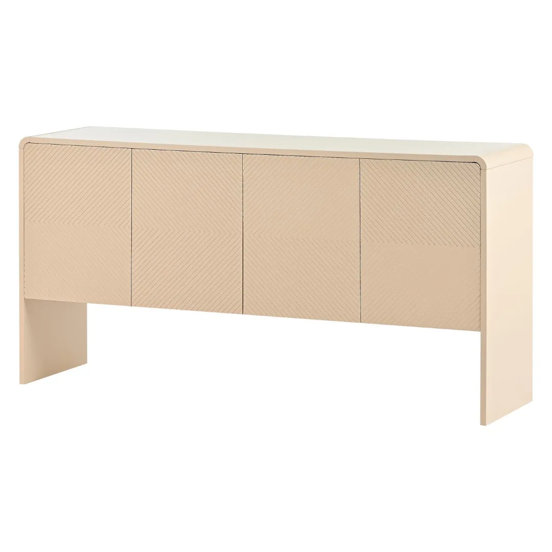 60"L Sideboard with 4 Doors, Rebound Device | Modern Style, Spacious Storage