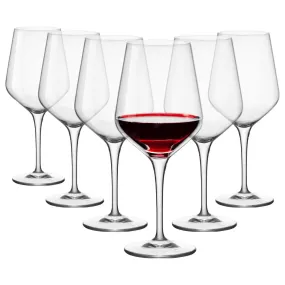 670ml Electra Red Wine Glasses - Pack of Six - By Bormioli Rocco