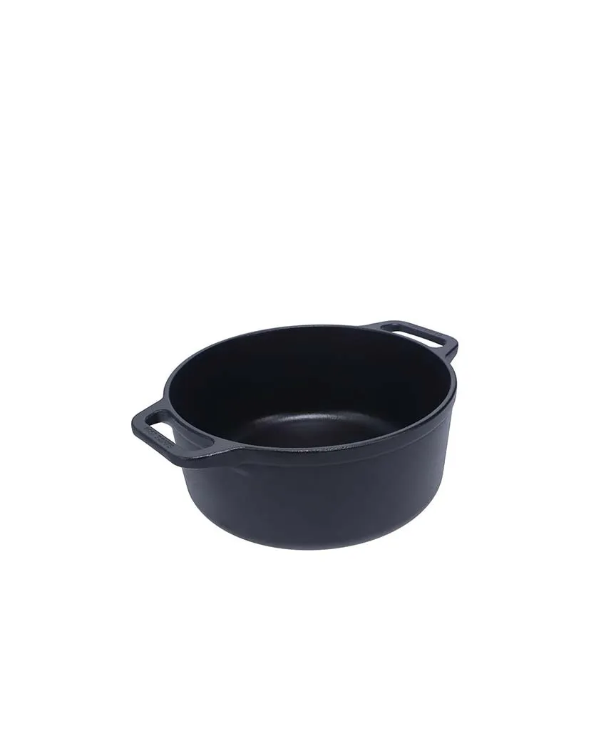 7-Quart Cast Iron Dutch Seasoned Oven Pan | Safe For All Cooktops | 12 x 14 x 7 inches