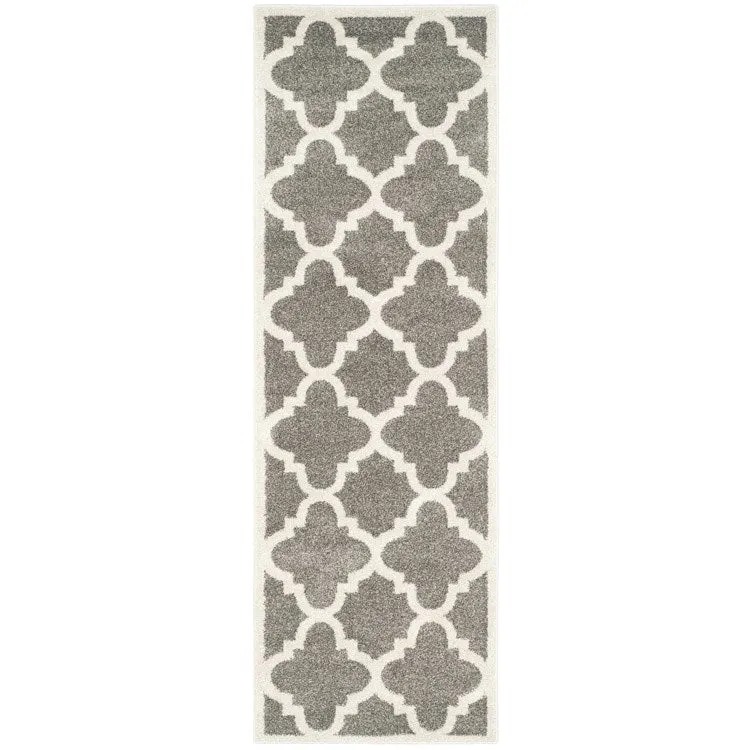 Amherst 2' 3" x 11' Indoor/Outdoor Woven Area Rug - Dark Gray/Beige