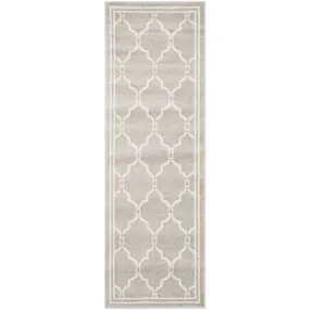 Amherst 2' 3" x 13' Indoor/Outdoor Woven Area Rug - Light Gray/Ivory