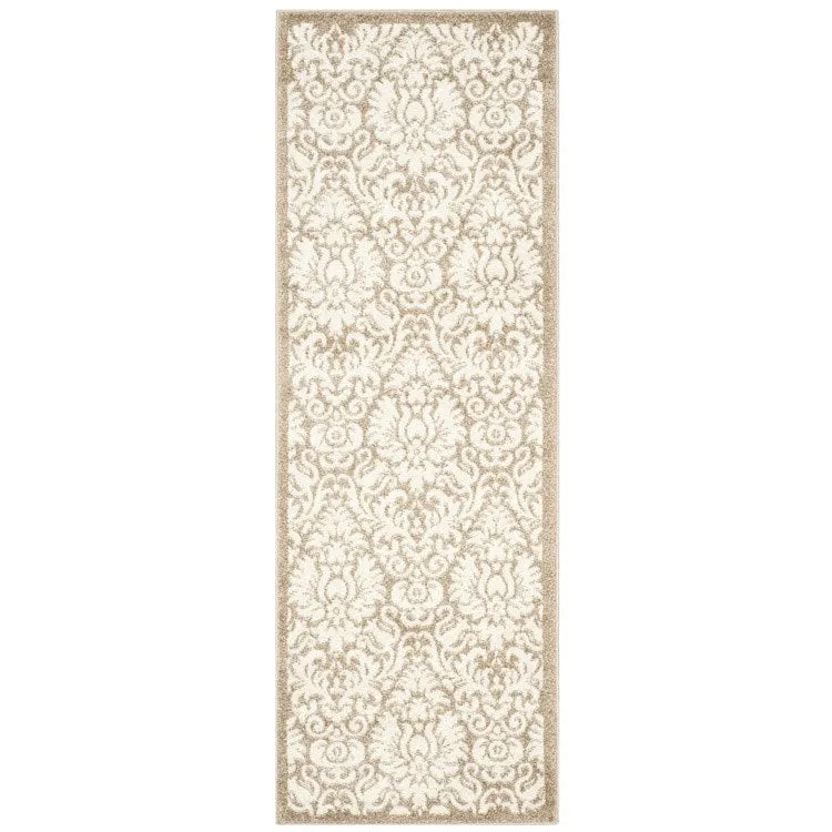 Amherst 2' 3" x 13' Indoor/Outdoor Woven Area Rug - Wheat/Beige