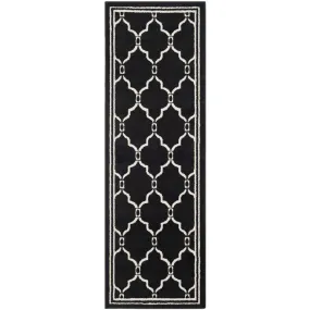 Amherst 2' 3" x 7' Indoor/Outdoor Woven Area Rug - Anthracite/Ivory