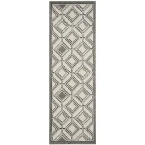 Amherst 2' 3" x 7' Indoor/Outdoor Woven Area Rug - Ivory/Light Gray