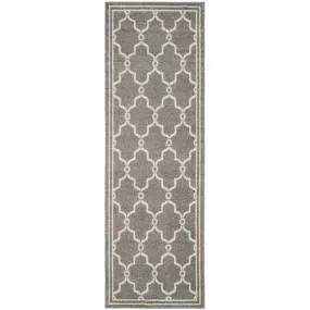 Amherst 2' 3" x 9' Indoor/Outdoor Woven Area Rug - Dark Gray/Beige