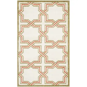 Amherst 4' x 6' Indoor/Outdoor Woven Area Rug - Ivory/Light Green