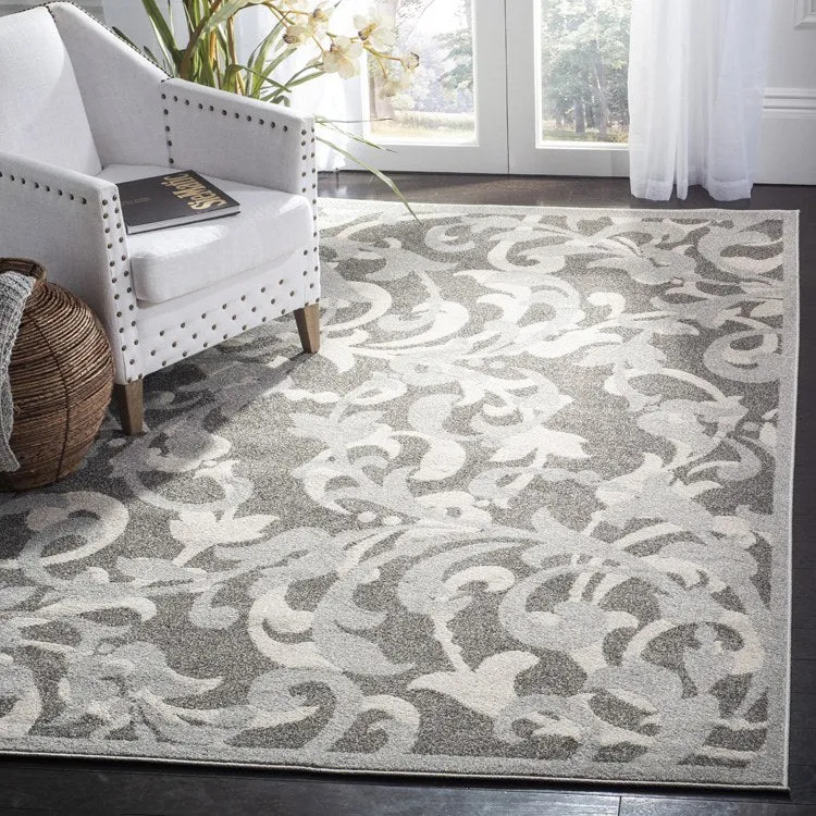 Amherst 6' x 9' Indoor/Outdoor Woven Area Rug - Gray/Light Gray