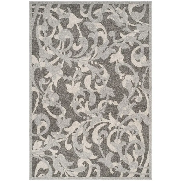 Amherst 6' x 9' Indoor/Outdoor Woven Area Rug - Gray/Light Gray