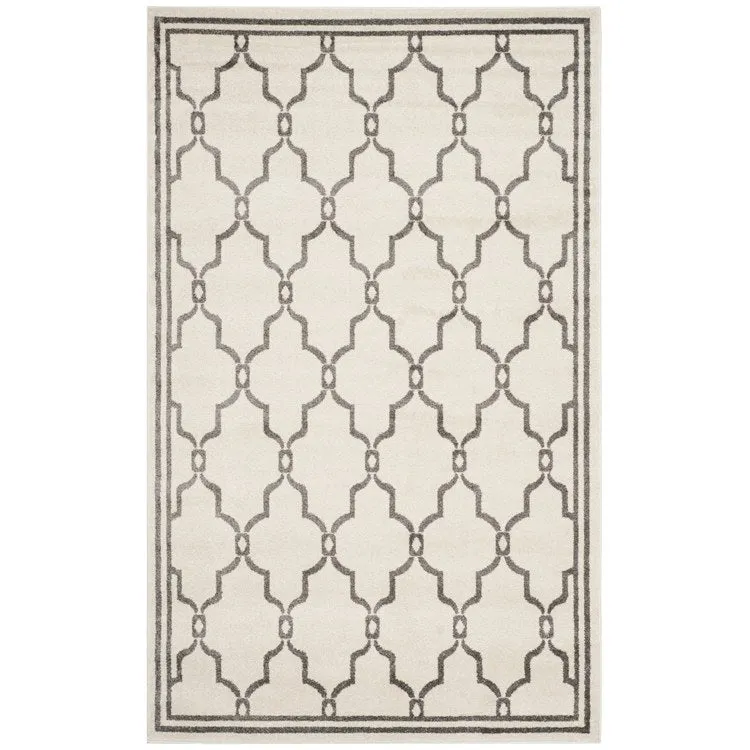 Amherst 6' x 9' Indoor/Outdoor Woven Area Rug - Ivory/Gray