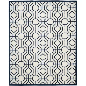 Amherst 8' x 10' Indoor/Outdoor Woven Area Rug - Ivory/Navy