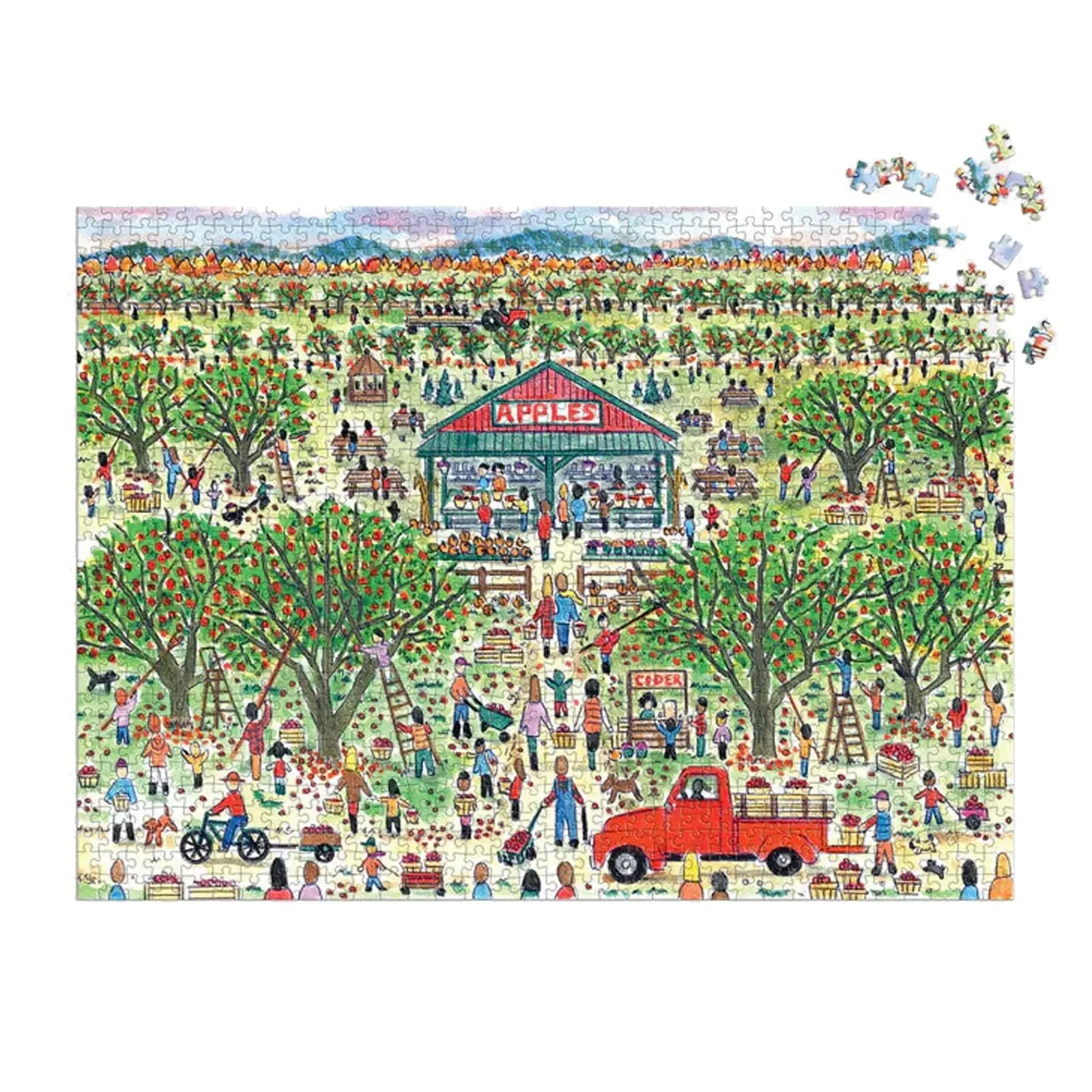 Apple Pickin Jigsaw Puzzle Orchard Harvest Image 1000 Pieces