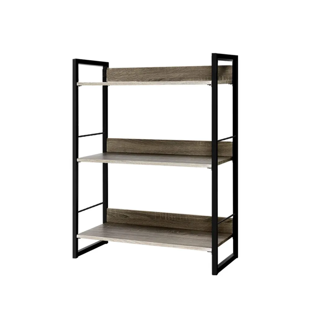 Artiss Bookshelf 3 Tiers - Noe Black And Oak