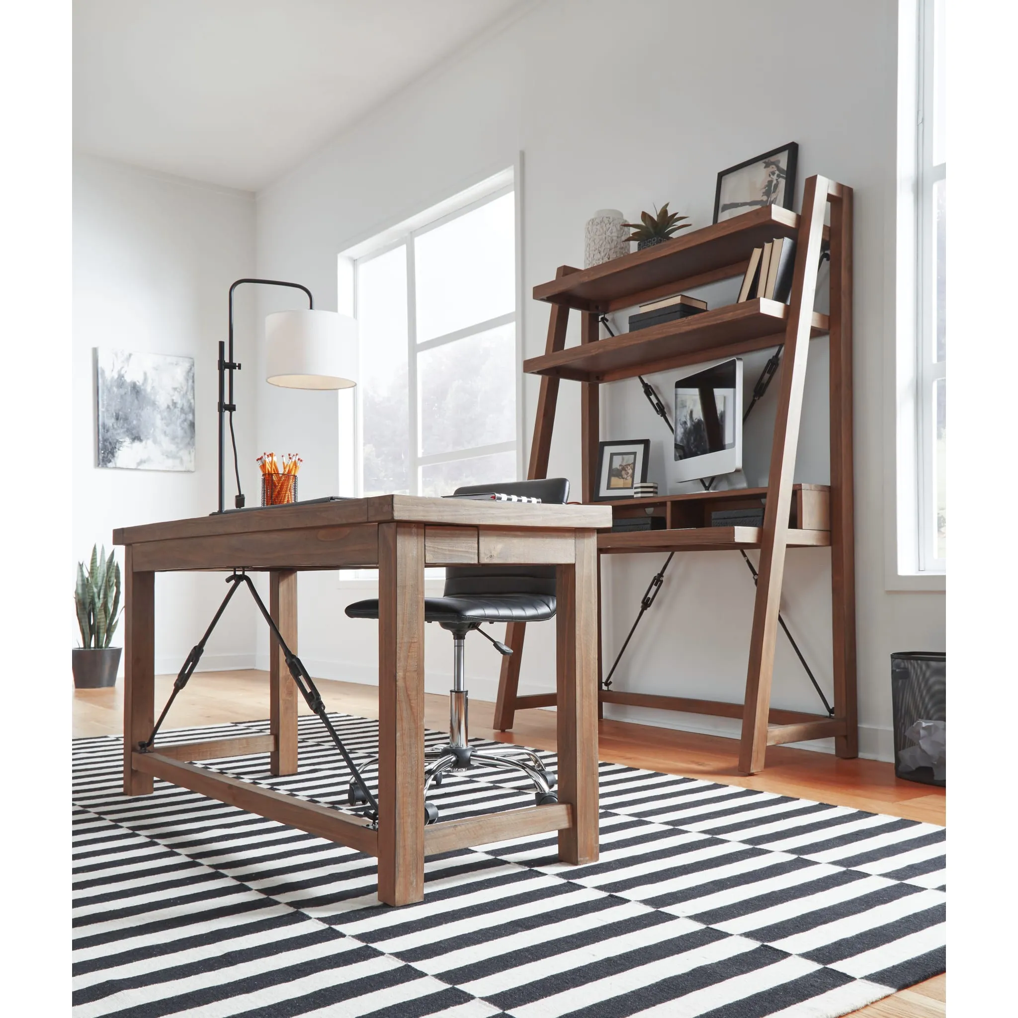 Autumn Ladder Desk in Flint Oak