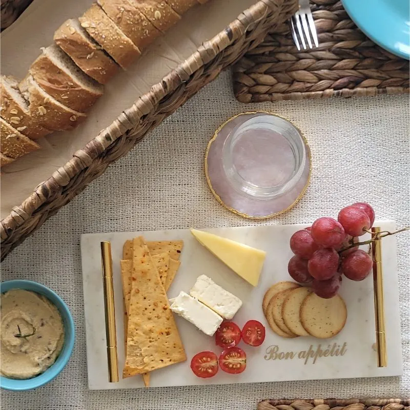 Bon Apetit Marble Tray | 12 x 6 inches