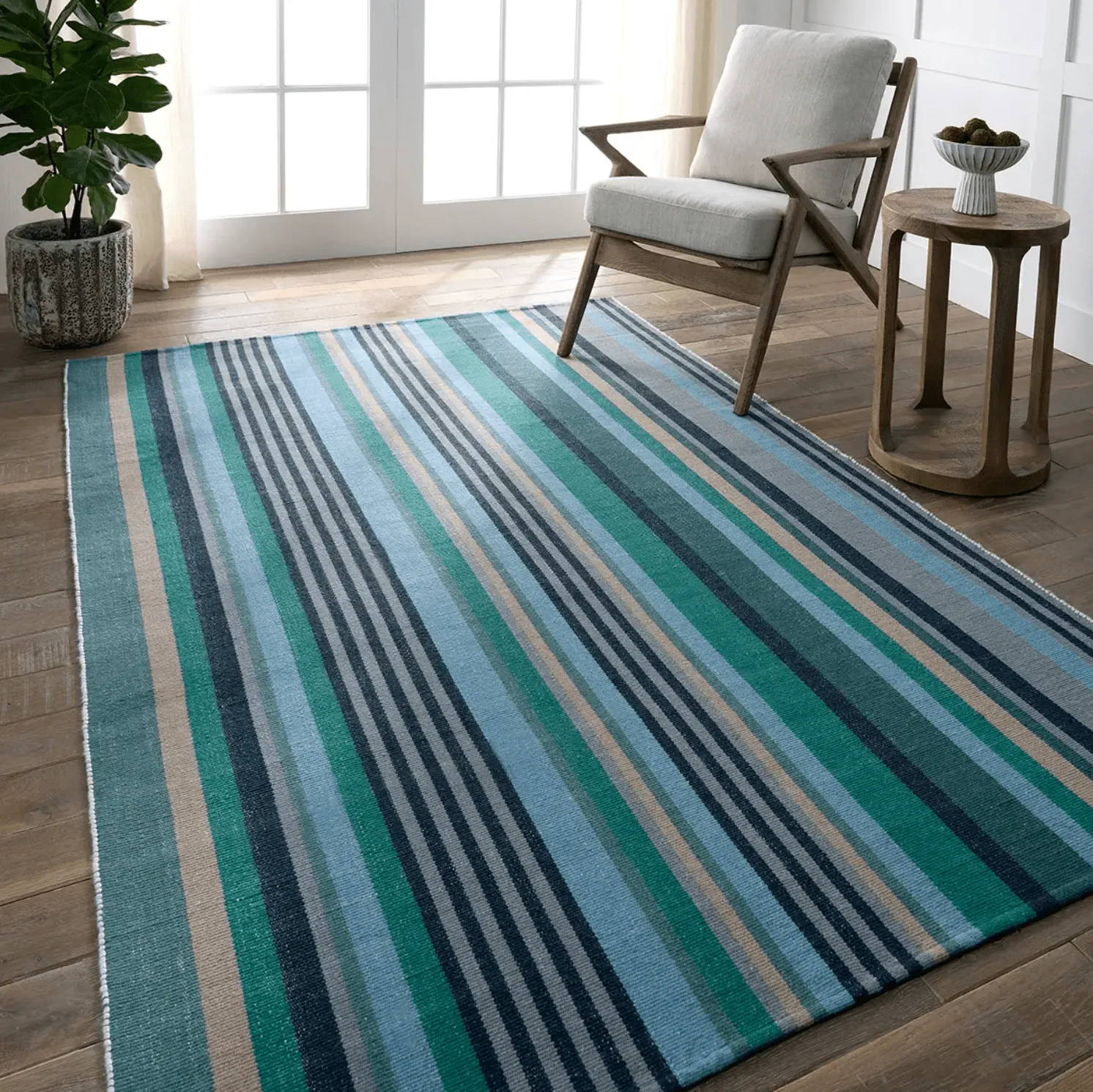 Cabana Coastal Striped Rug