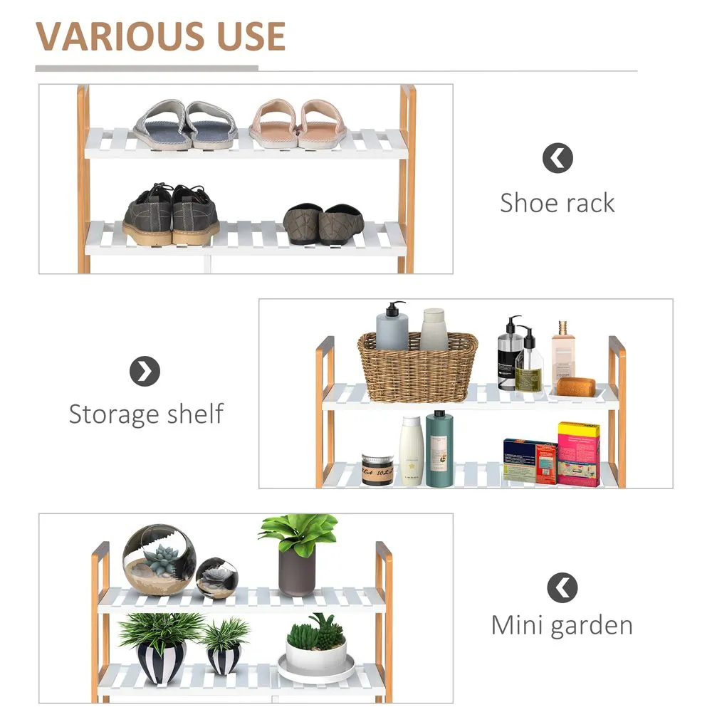 Cabinets for Shoe Storage - 4-Tier Wooden Organizer