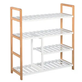 Cabinets for Shoe Storage - 4-Tier Wooden Organizer