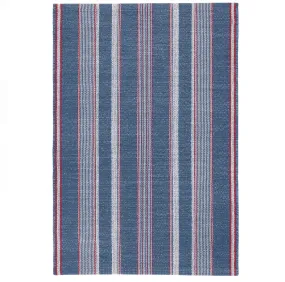 Camden Stripe Denim Handwoven Cotton Rug