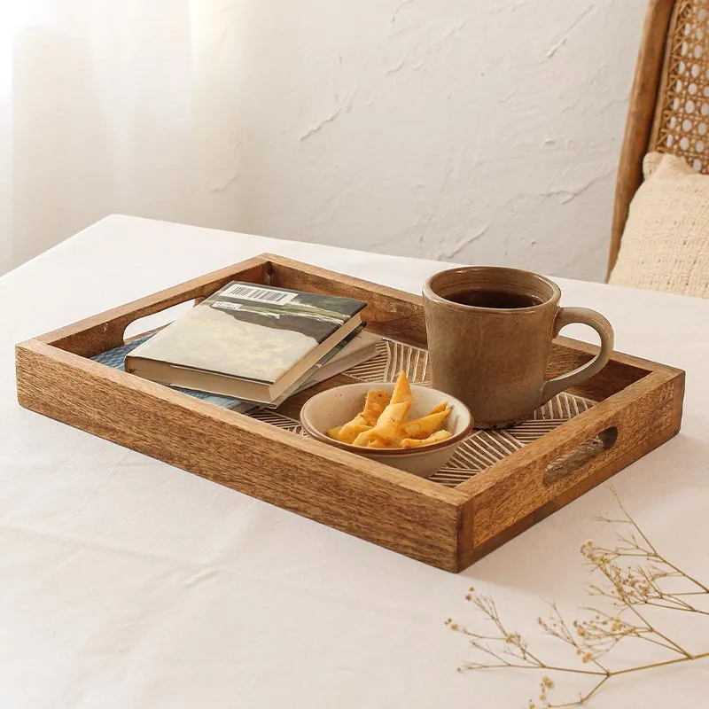 Camorta Wooden Tray | 16 x 10 x 2 inches