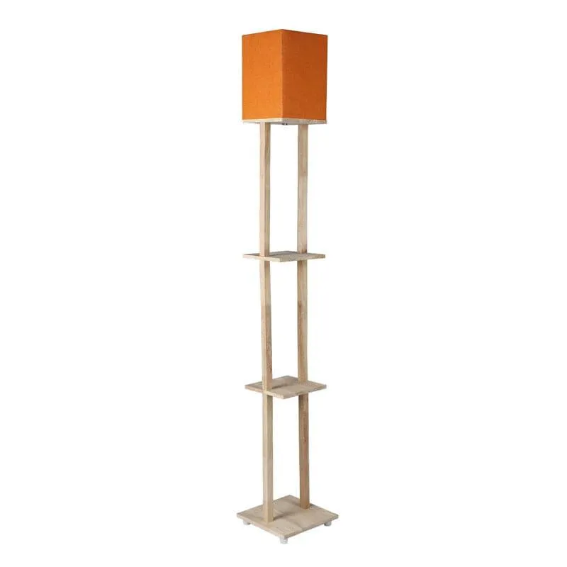 Canary Gleam Floor Lamp With Shelf