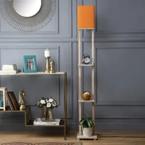 Canary Gleam Floor Lamp With Shelf