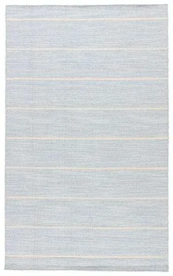 Cape Cod Striped Wool Rug - Light Blue