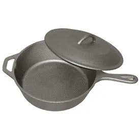 Cast Iron: 3-Qt. Covered Skillet