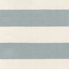 Catamaran Stripe Light Blue/Ivory Handwoven Indoor/Outdoor Rug Swatch