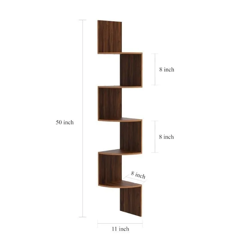 Cat's Ladder Corner Shelf - Brown