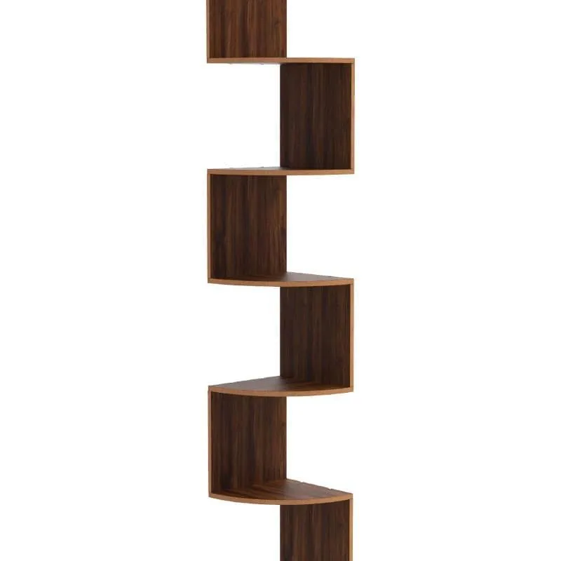 Cat's Ladder Corner Shelf - Brown