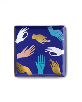 Ceramic Tray Hamsa Blue Plate