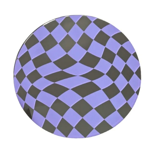 Checkered Splash Mirrored Tray