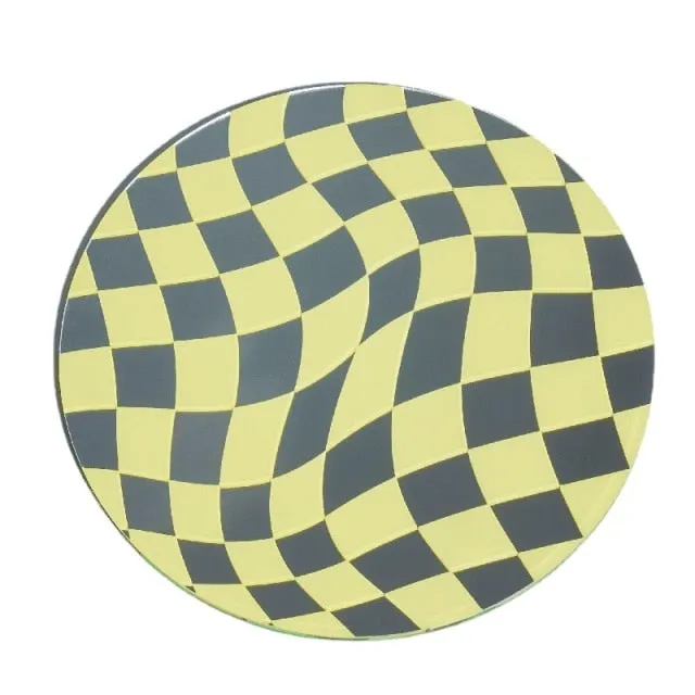 Checkered Splash Mirrored Tray