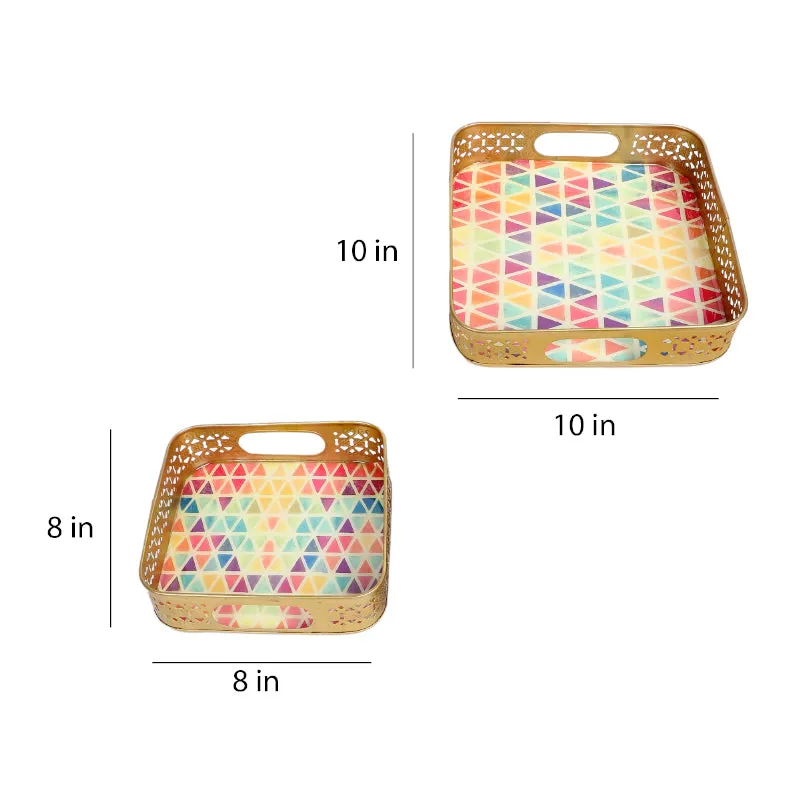 Chromo Triangles Serving Tray - Set Of Two