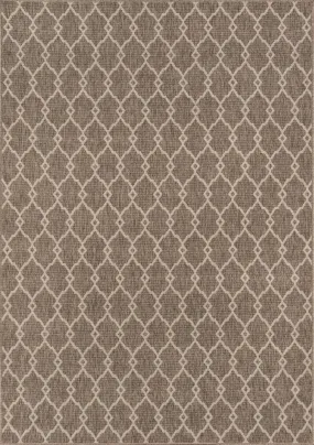 Contemporary Machine Made Beige Rug