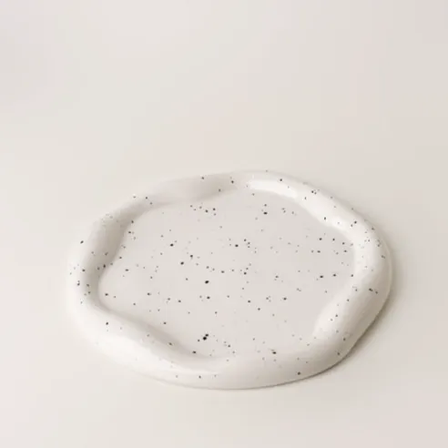 Cookies & Chrome Plated Ceramic Tray & Dish