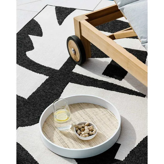 Copacabana Outdoor Rug - Black/Ecru