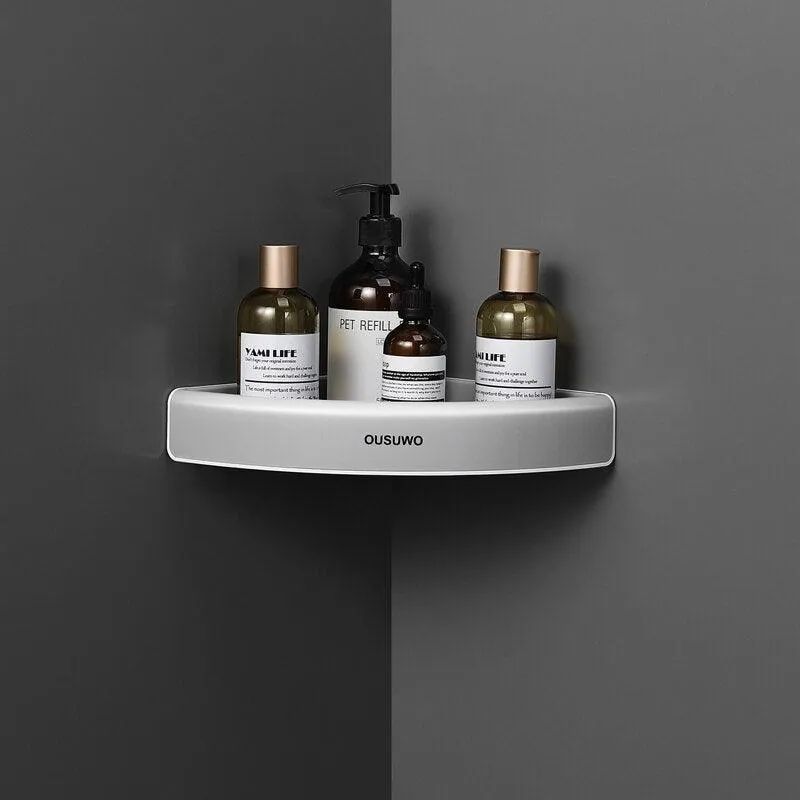 Corner Space-Saving Bathroom Organizer: Stylish and Secure Caddy Solution