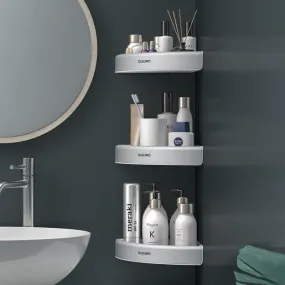 Corner Space-Saving Bathroom Organizer: Stylish and Secure Caddy Solution