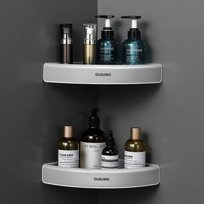 Corner Space-Saving Bathroom Organizer: Stylish and Secure Caddy Solution