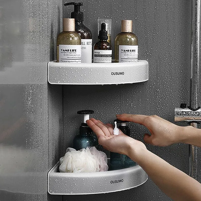 Corner Space-Saving Bathroom Organizer: Stylish and Secure Caddy Solution